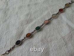 Bracelet en argent sterling vintage antique véritable scarabée