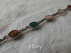 Bracelet en argent sterling vintage antique véritable scarabée