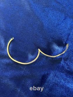 Bracelet en argent sterling vintage avec incrustation de lapis et design d'ailes d'aigle