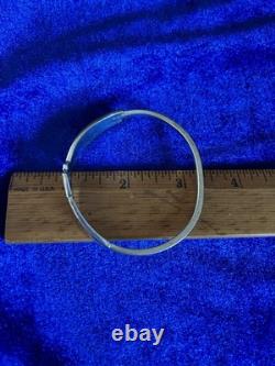 Bracelet en argent sterling vintage avec incrustation de lapis et design d'ailes d'aigle