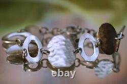 Bracelet en panneau en argent sterling 925 vintage 27,56g