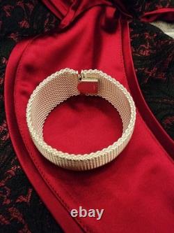 Bracelet flexible en argent moderniste élégant vintage 7