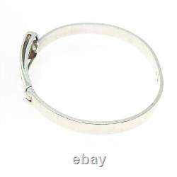 Bracelet jonc articulé moderniste vintage en argent sterling 925 KEISER 7,5