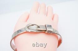 Bracelet jonc en argent sterling 925 avec boucle de ceinture vintage 7.25