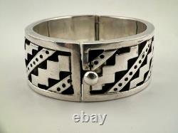 Bracelet jonc en argent sterling mexicain vintage de Taxco 72,4 g