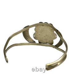 Bracelet jonc en argent sterling turquoise Navajo antique vintage de 19,4 g
