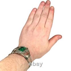 Bracelet jonc en argent sterling turquoise Navajo antique vintage de 19,4 g