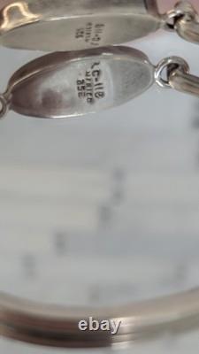 Bracelet jonc vintage en argent sterling de Taxco avec abalone, Mexique 925, ovale en abalone