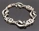 Bracelet Solide En Chaîne 3d Découpée En Crâne Vintage En Argent Sterling 925 Bt9919