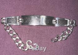 Bracelet vintage en argent sterling 925 Forstner 29g épais et lourd