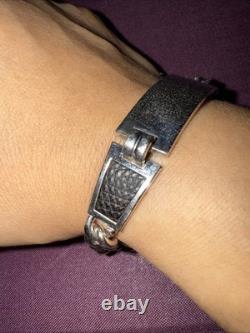 Bracelet vintage en argent sterling 925 Forstner 29g épais et lourd