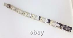 Bracelet vintage en argent sterling 925 G Longueur de 17,5 cm largeur des maillons de 12 mm