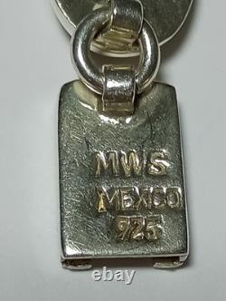 Bracelet vintage en cabochon de pierres gemmes naturelles multi en argent sterling 925 MWS Mexique