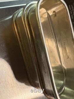 Bretelles de serviette en argent sterling Vintage Rogers Lunt Bowlen Paire Modèle 450. 36,7g