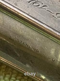 Bretelles de serviette en argent sterling Vintage Rogers Lunt Bowlen Paire Modèle 450. 36,7g