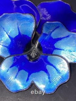 Broche émaillée vintage David Andersen en argent sterling, années 1960, bijoux vintage