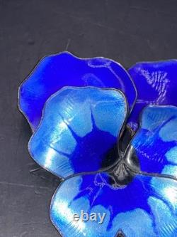 Broche émaillée vintage David Andersen en argent sterling, années 1960, bijoux vintage