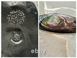 Broche en argent sterling vintage Taxco en abalone poisson EHC aigle 2 poinçon 4,87 g