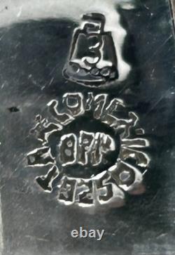 COLLIER/CHOKER VINTAGE Taxco Mexique INCRUSTATION D'ABALONE Argent Sterling 925 16,5