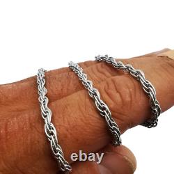 Chaîne de bijoux en argent sterling vintage de 20 grammes 875, collier signé de qualité