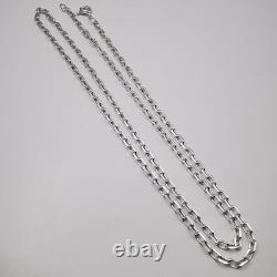 Chaîne de bijoux vintage magnifique, argent sterling 925, signée 12,37g