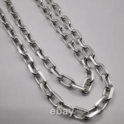 Chaîne de bijoux vintage magnifique, argent sterling 925, signée 12,37g