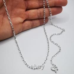 Chaîne de bijoux vintage magnifique, argent sterling 925, signée 12,37g