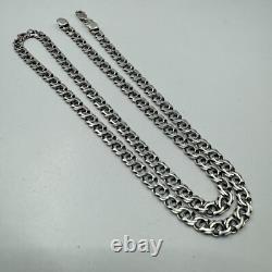 Chaîne de bijoux vintage magnifique, argent sterling 925, signée 17,56g