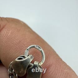 Chaîne de bijoux vintage magnifique, argent sterling 925, signée 17,56g