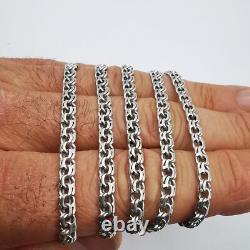 Chaîne de bijoux vintage magnifique, argent sterling 925, signée 22,65 grammes