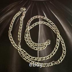 Chaîne en argent sterling 925 23 pouces 58 cm Belle et élégante ! #1752