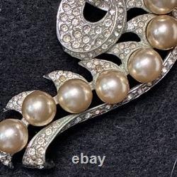 Clip de fourrure en argent sterling vintage Eisenberg Original signé époque de la Seconde Guerre mondiale