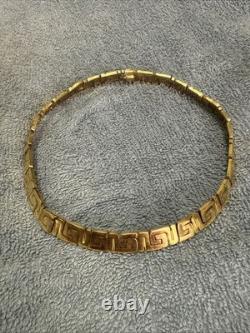 Collier Choker Vintage en Argent Sterling Mexicain 925 Plaqué Or