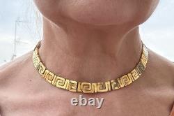 Collier Choker Vintage en Argent Sterling Mexicain 925 Plaqué Or