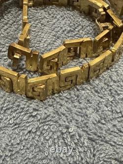 Collier Choker Vintage en Argent Sterling Mexicain 925 Plaqué Or