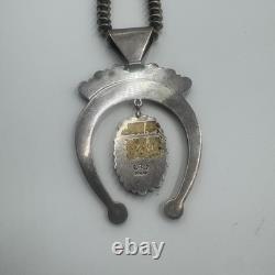 Collier Naja en argent sterling Navajo ERB avec Lapis Lazuli bleu - Ernest Roy Begay Vtg