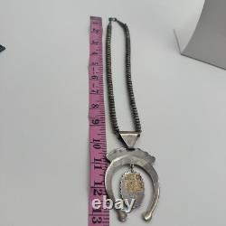 Collier Naja en argent sterling Navajo ERB avec Lapis Lazuli bleu - Ernest Roy Begay Vtg