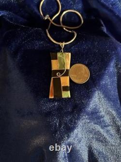 Collier Pendentif Amérindien en Argent Sterling Vintage Multi-Pierre 22in