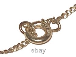 Collier Pendentif Artisanal Rond en Perles d'Argent Sterling Vintage