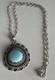 Collier Pendentif En Argent Sterling Vintage Avec Turquoise 1.5 Style Sud-ouest 23g