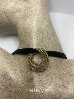 Collier Pendentif en Citrine Dorée Vintage en Argent Sterling