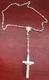 Collier Rosaire De Madonna En Perles Avec Crucifix En Argent Sterling Vintage. 24. 19grs