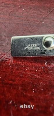 Collier Rosaire de Madonna en Perles avec Crucifix en Argent Sterling Vintage. 24. 19grs