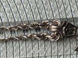 Collier Vintage Argent 925 Pendentif Jésus Bijoux Saints Orthodoxe Archange Rare