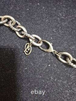 Collier Vintage Carolyn Pollack. Chaîne en argent sterling 925 avec maillons torsadés lourds.