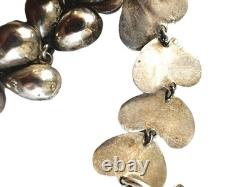 Collier Vintage Mexique en Argent Sterling avec Pétales de Fleurs Articulés des Années 1940