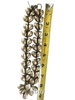 Collier Vintage Mexique en Argent Sterling avec Pétales de Fleurs Articulés des Années 1940