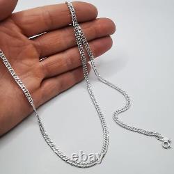 Collier Vintage en Bijoux Magnifiques Chaîne 925 Argent Sterling Signé 13,41g