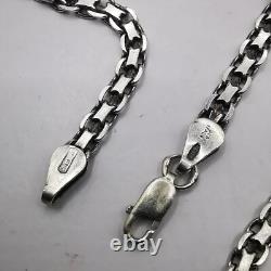 Collier chaîne de bijoux anciens en argent sterling 925 signé 11,71g