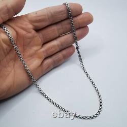 Collier chaîne de bijoux anciens en argent sterling 925 signé 11,71g